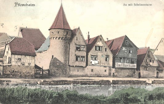 Datei:Pforzheim, Schelmenturm, erbaut 1250.jpg
