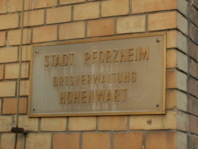 Datei:Schild Ortsverwaltung Hohenwart.jpg
