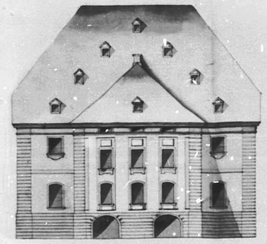 Datei:Pforzheim, Pforzheim, Neues Schloss, Großer Speicher, Entwurf Johann Heinrich Arnold, 1755.png