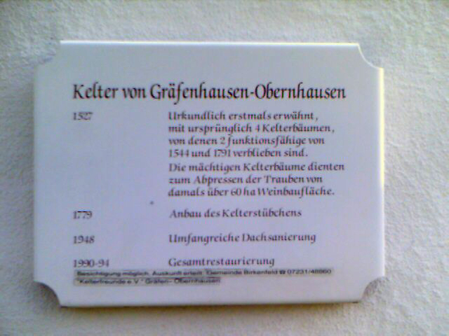 Datei:Schild Kelter Gräfenhausen.jpg
