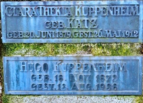Datei:Clara Thekla Kuppenheim geb. Katz (20.6.1879-26.5.1912) und Hugo Kuppenheim (הוּגוֹ קוּפֵּנהַיים) (geb. 18.11.1872; gest. 13.8.1938).jpg