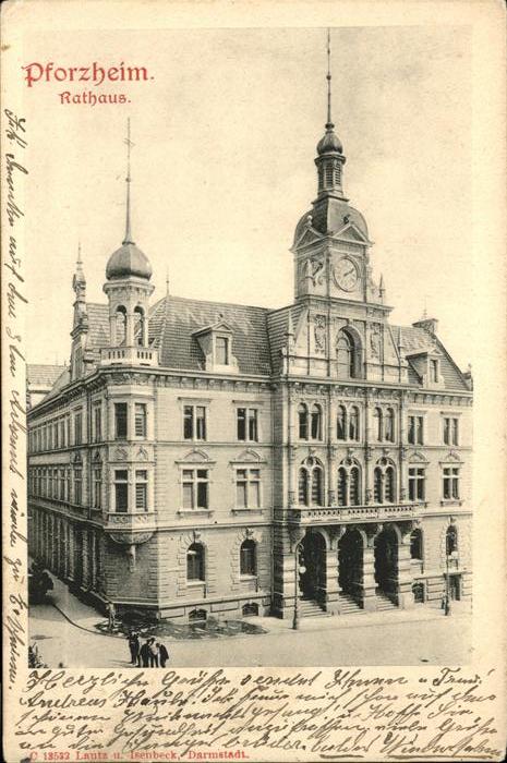 Datei:Altes Rathaus Pforzheim, Entwurf Hermann Thüme aus Dresden und Stadtbaumeister Alfons Kern aus Pforzheim, erbaut in den Jahren 1892 bis 1895 .jpg