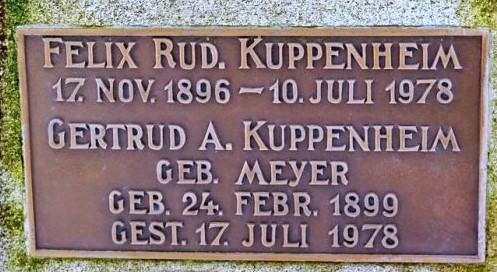 Datei:Felix Rudolf Kuppenheim (geb. 17.11.1896 in Pforzheim; gest. 10.07.1978 in Edmonton, Kanada) und Gertrud A. Kuppenheim, geb. Meyer (geb. 24.2.1899; gest. 17.07.1978).jpg