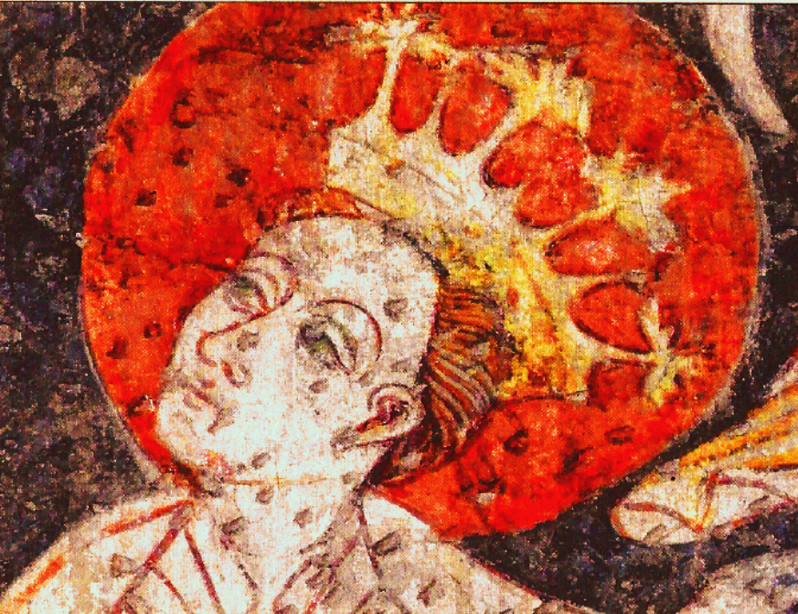 Datei:Pforzheim, Altstädter Kirche St. Martin, Wandmalereien, 1450 (a).png