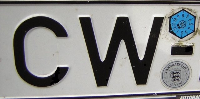Datei:Kennzeichen CW preEuro.jpg