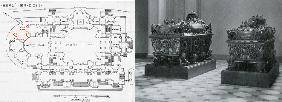 Datei:Gruft- und Denkmalskirche im Berliner Dom, Grabdenkmäler für Friedrich Wilhelm und Dorothea (Nordosten), Detail.png