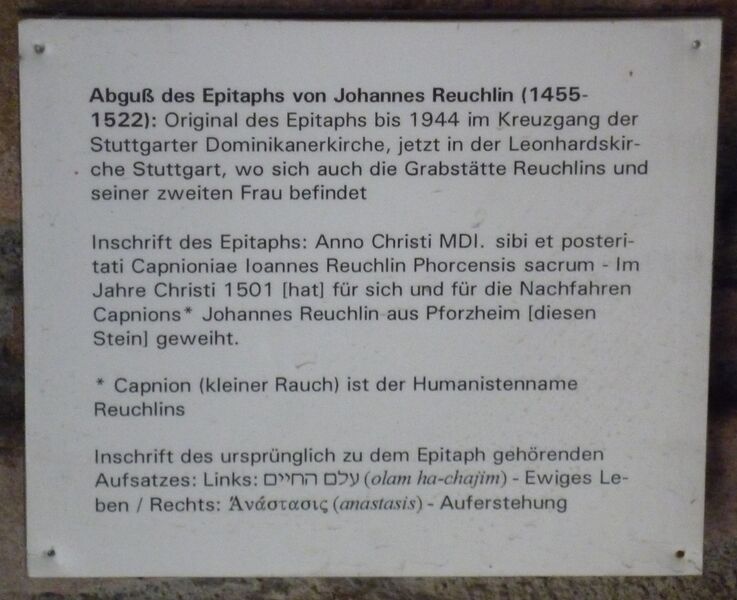 Datei:Stadtmuseum-Reuchlin-Epitaph-Schild.jpg