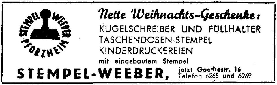 Datei:Weeber Werbung 1960.JPG