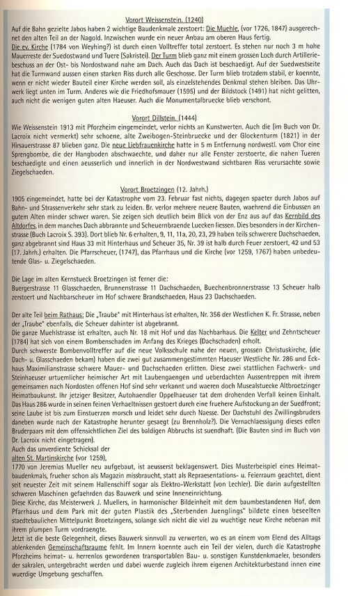 Datei:Alfons Kirchenmaier (geb. 1889 in Weingarten bei Ravensburg, gest. 25. Februar 1954 in Pforzheim), „Der Kriegsschadensbericht vom 10. September 1945“, (9).jpg