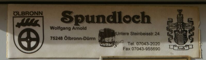 Datei:Schild am Briefkasten Spundloch.jpg