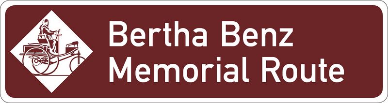 Datei:StrassenSchildBerthaBenzMemorialRoute.jpg