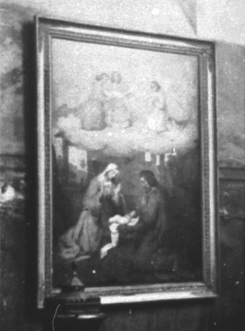 Datei:Marie Ellenrieder (geb. 20.3.1791 in Konstanz; gest. 5.6.1863 in Konstanz), Ölgemälde „Geburt Christi“ in der Pforzheimer Barfüßerkirche, geschaffen 1850.png