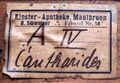 Kloster-Apotheke Maulbronn - H.Schweizer - Fernruf 58 in:Antiqua