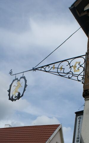 Schild am Restaurant Keltern.JPG