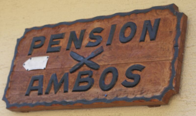 Datei:Schild Pension Ambos Aschenhüttenweg.jpg