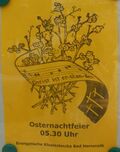 Plakat für Osterfeier 2011 in der Kirche