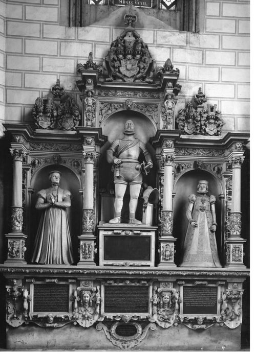 Datei:Pforzheim, Schloßkirche, Grabdenkmal für Karl II. von Baden-Durlach sowie Kunigunde von Brandenburg-Kulmbach und Anna von Pfalz-Veldenz.jpg