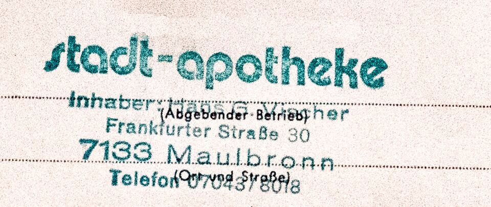Datei:GHV Apotheke-Giftschein-Stempel Stadt-Apotheke-HV-1980.JPG