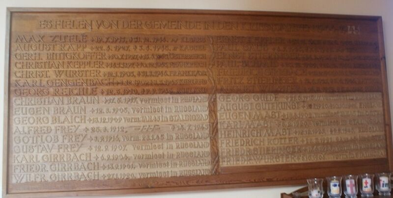 Datei:Gefallenengedenktafel in Kirche Enzklösterle.jpg