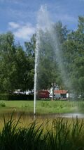 Teich mit Fontäne