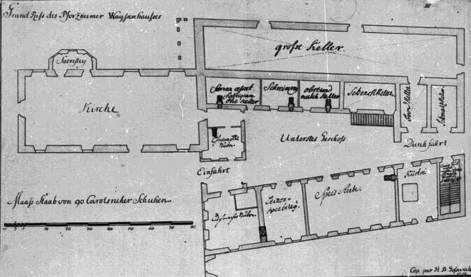 Datei:Pforzheim, Dominikanerinnenkloster, Grundriss.png