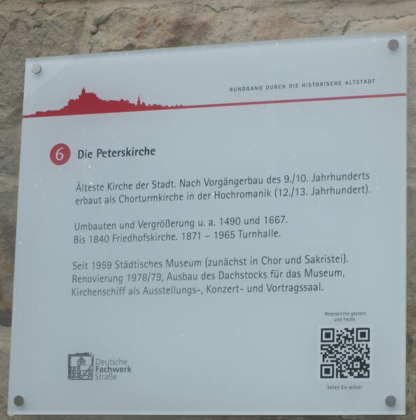 Datei:Schild an der Peterskirche.JPG