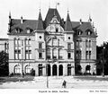 Der Saalbau als Lazarett, Vorderansicht von der Jahnstraße