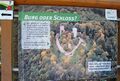 Infotafel am Aufgang von der Bushaltestelle zur Burg