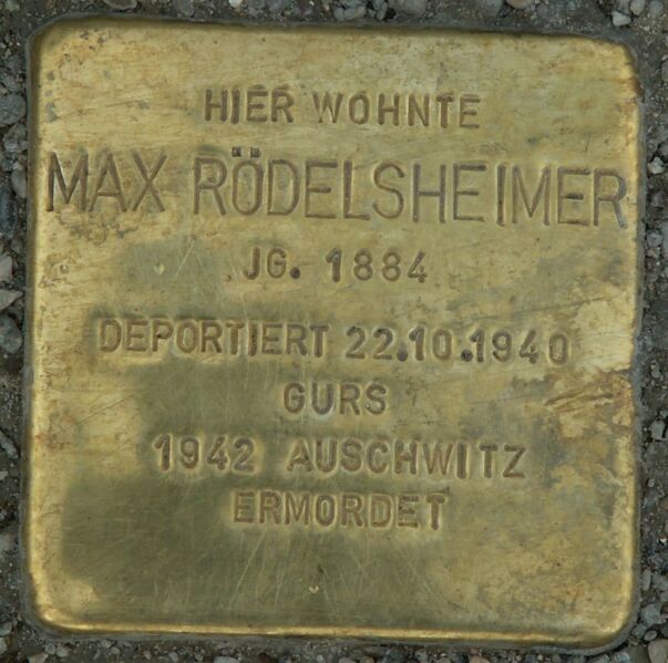 Datei:080313 PF Stolpersteine Roedelsheimer1.jpg