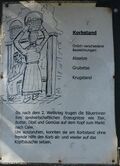 Information am Korbstand an der Straße
