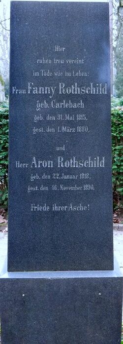 Datei:Aron Rothschild (geb. 22. Januar 1818 in Pforzheim, gest. 16. November 1890 in Pforzheim) und Fanny Rothschild geb. Carlebach (geb. 31. Mai 1815; gest. 1. März 1880).jpg