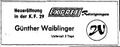 Werbung aus dem Jahr 1966 zur Neueröffnung der Filiale in der Kaiser-Friedrich-Straße 29