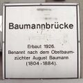 Infotafel auf der Baumannbrücke