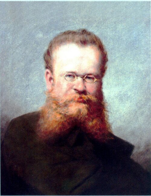 Datei:Ludwig Auerbach (geb. 5.9.1840 in Pforzheim; gest. 22.7.1882 in Seelbach bei Lahr im Schwarzwald), anonymes Ölbild um 1879.jpg