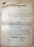 Genehmigungs-Urkunde 1938