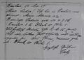 Auf der Rückseite mit dem Datum 14. Nov. 1938 heißt es: 'Meine Lieben! Ich bin in Dachau und gesund. Meine Adresse ist: Bensinger Salomon geb. am 4.8.86. Dachau 3 K Block 10 Stube 1. Wöchentlich könnt Ihr R.M. 15 senden. Auf dem linken Postabschnitt muss unbedingt angegeben sein: mein Name, Vorname geb. usw: Block 10 Stube 1. Herzliche Grüße Saly'