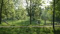 Blick auf den Park von der Bahnhofstraße aus