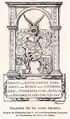 Pforzheim, Unteres Schloßtor, Wappenstein von 1575, Markgraf Karl II. von Baden-Durlach (Zeichnung).