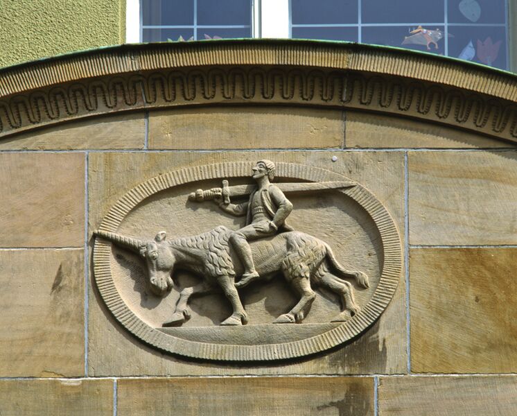 Datei:Brötzinger Schule Einhorn.jpg