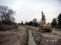 24. November 2005: die Stromkabel sind im Graben