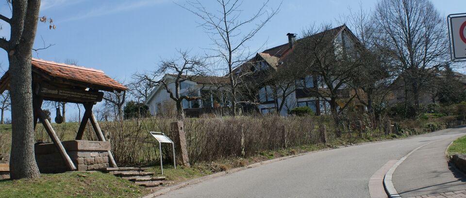 Datei:Straße Sonnenhalde mit Lammbrunnnen.jpg