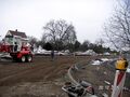 20. Dezember 2005: der werdende Kreisel bei der Theodor-Fahrner-Straße