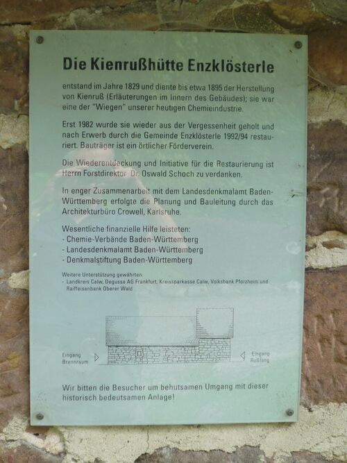 Datei:Enzkloesterle-Kienrusshuette-Schild.jpg