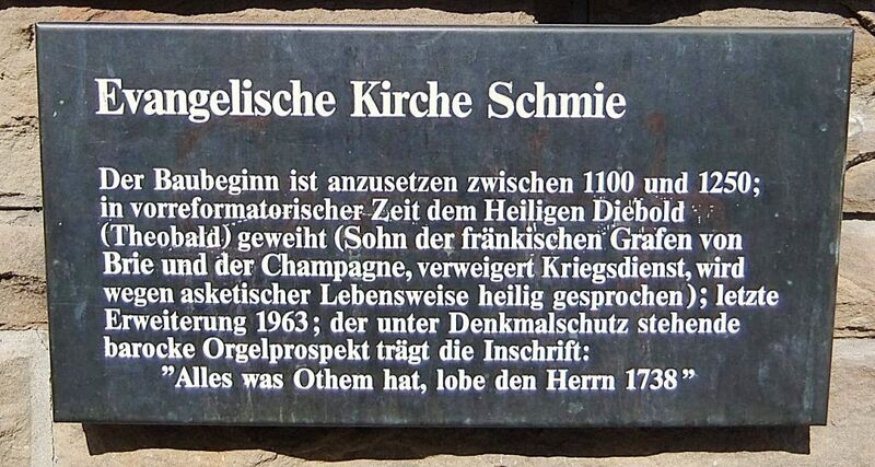 Datei:Evangelische Kirche Schmie Infotafel.JPG