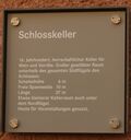 Schild am Schloss-Keller